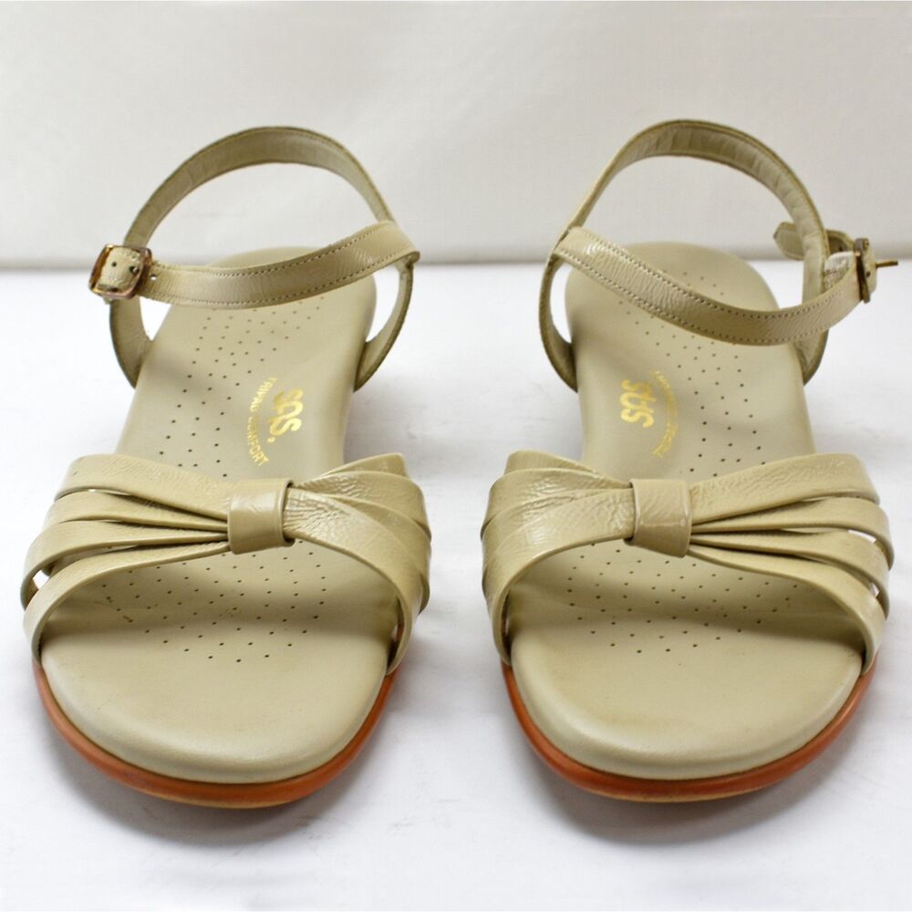 SAS Tripad Comfort Sandals Women's 9.5 Strappy Beige Leather Ankle Strap
